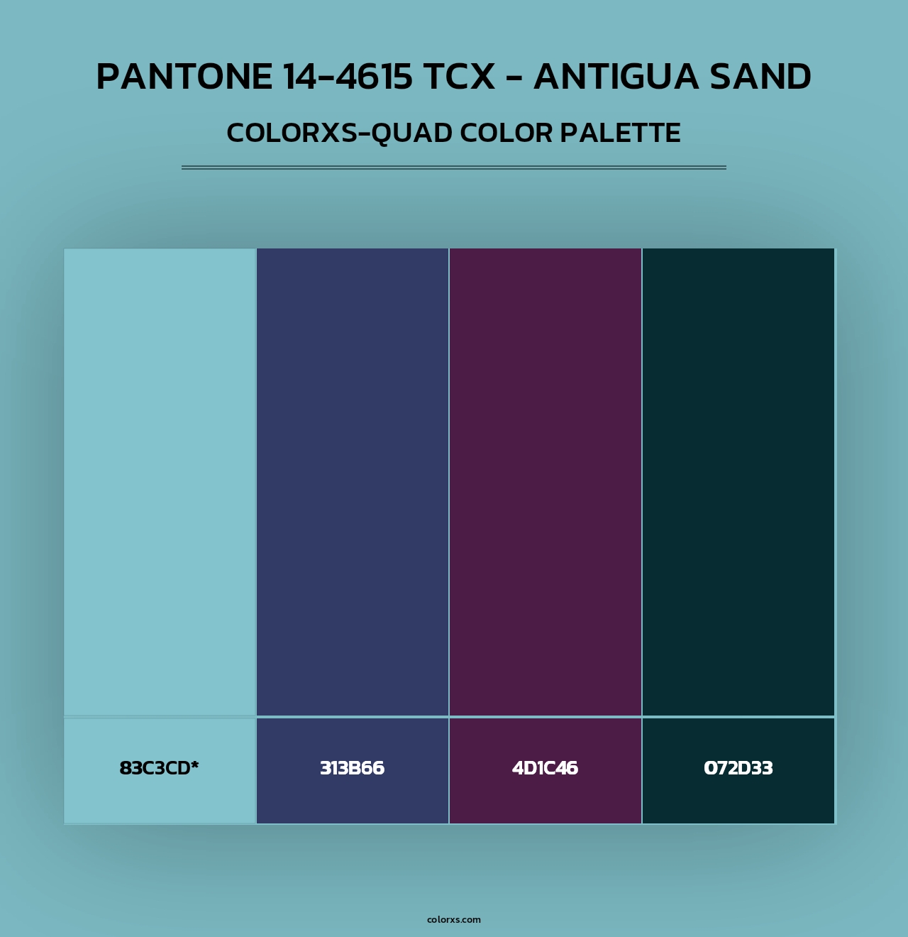 Pantone 14-4615 TCX - Antigua Sand - Colorxs Quad Palette