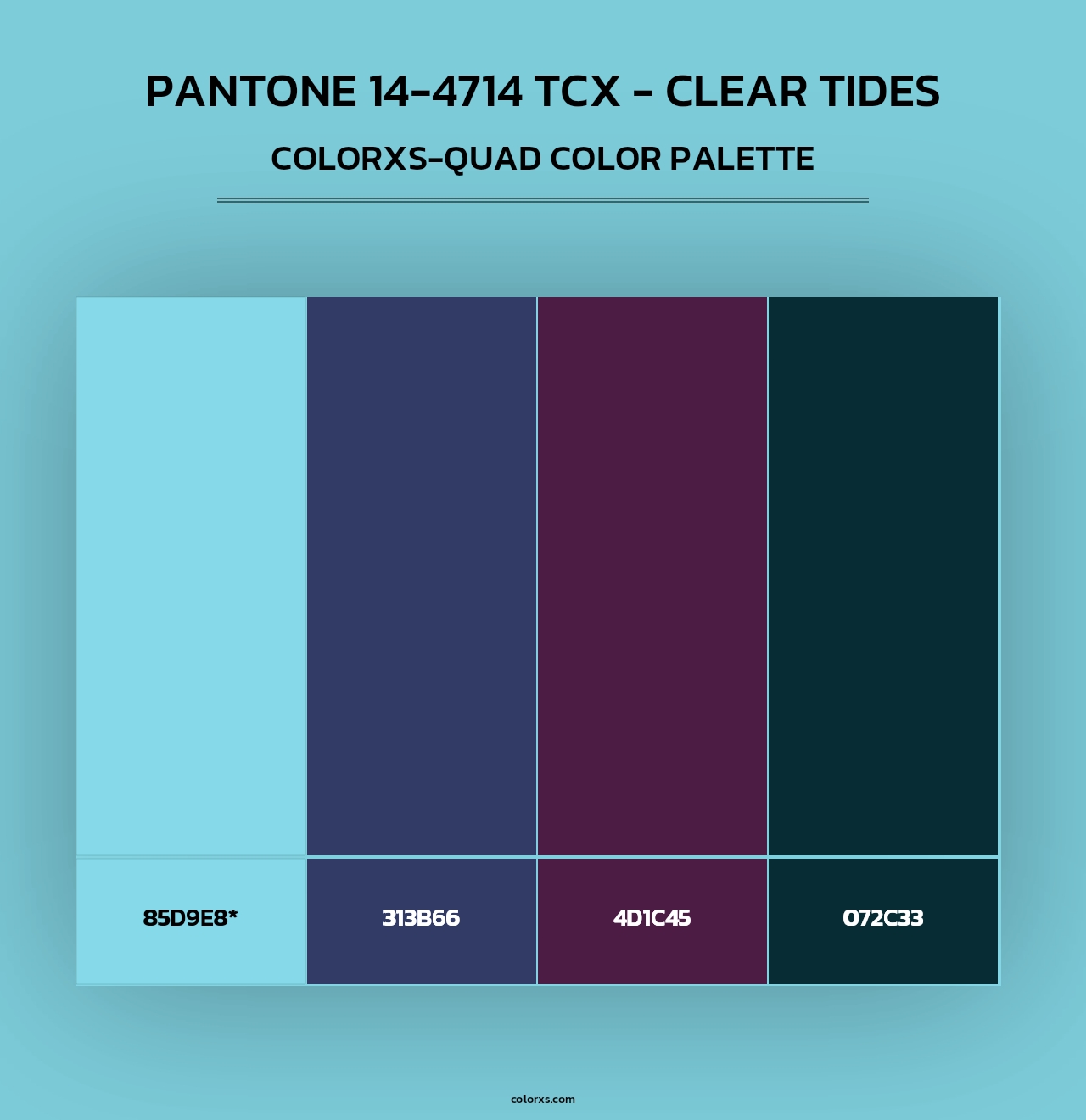 Pantone 14-4714 TCX - Clear Tides - Colorxs Quad Palette