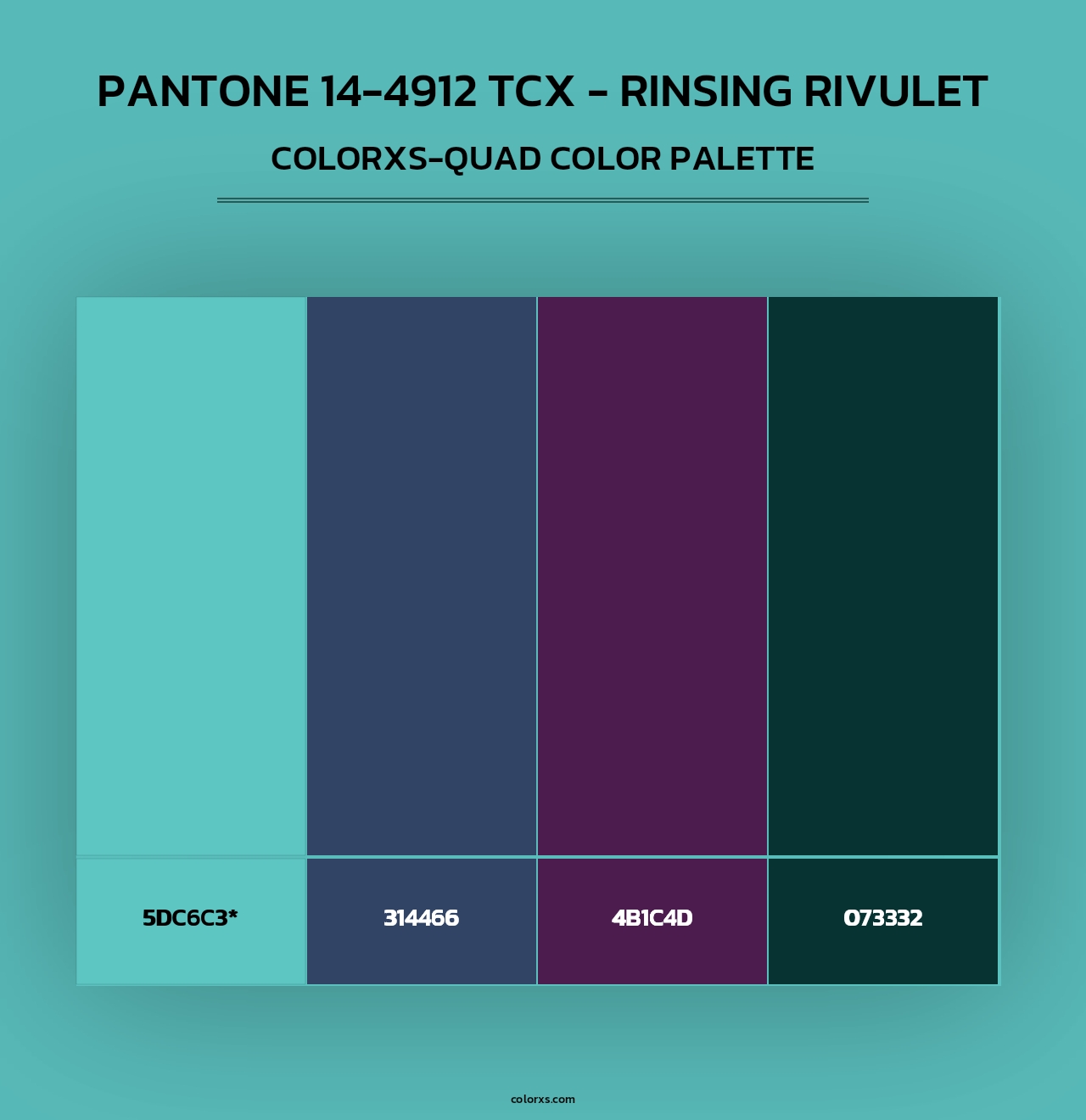 Pantone 14-4912 TCX - Rinsing Rivulet - Colorxs Quad Palette