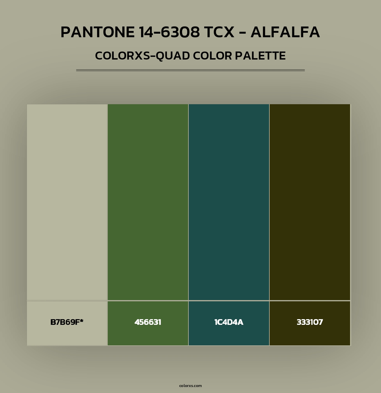 Pantone 14-6308 TCX - Alfalfa - Colorxs Quad Palette