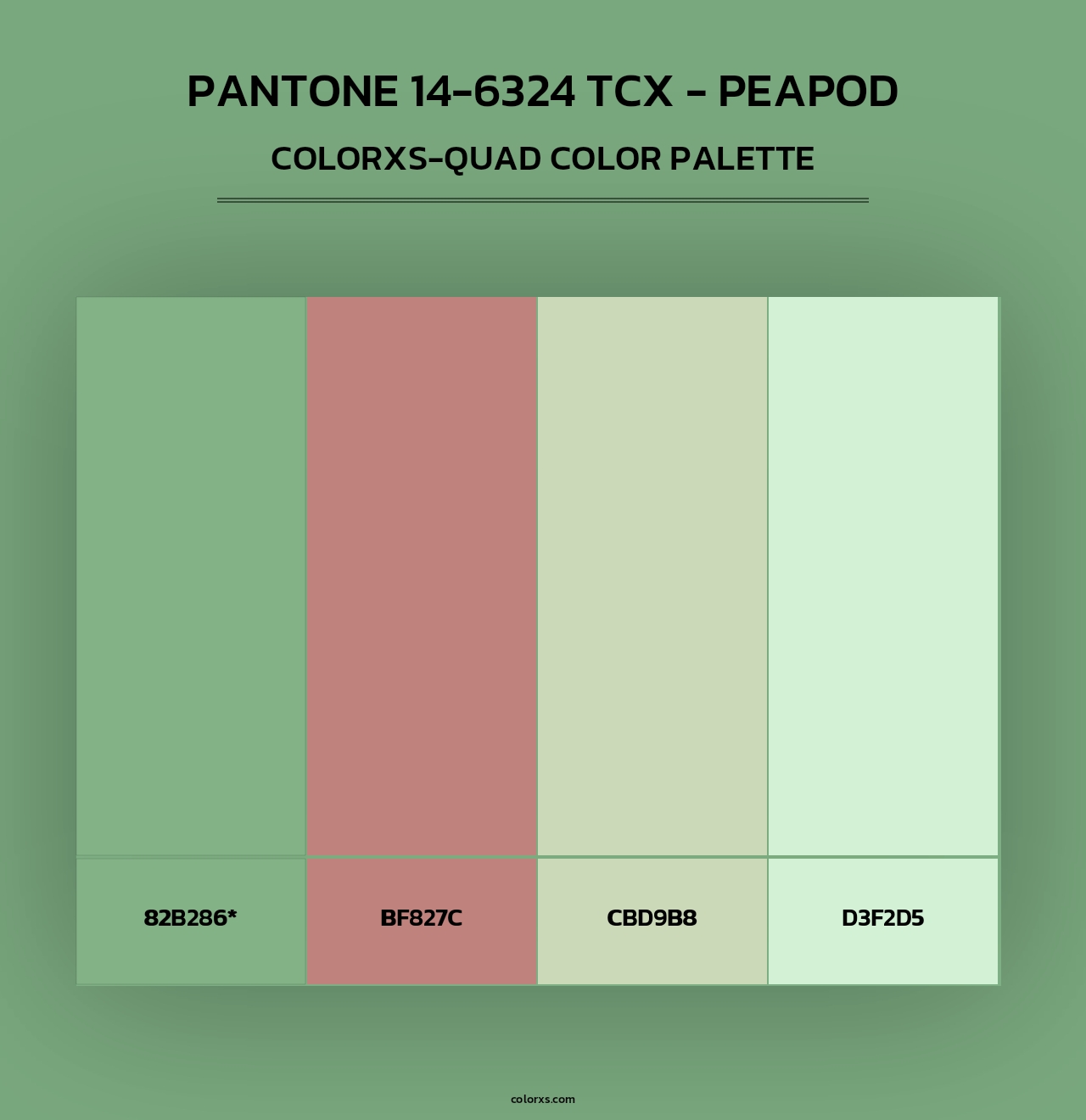 Pantone 14-6324 TCX - Peapod - Colorxs Quad Palette