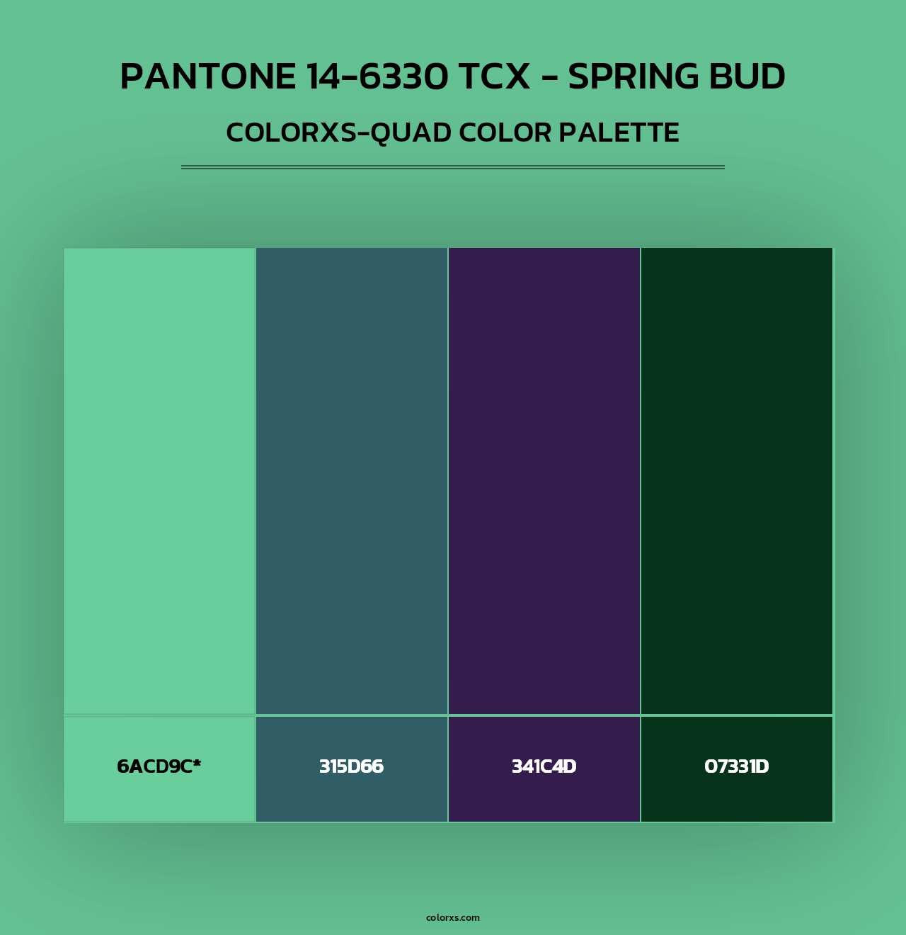 Pantone 14-6330 TCX - Spring Bud - Colorxs Quad Palette