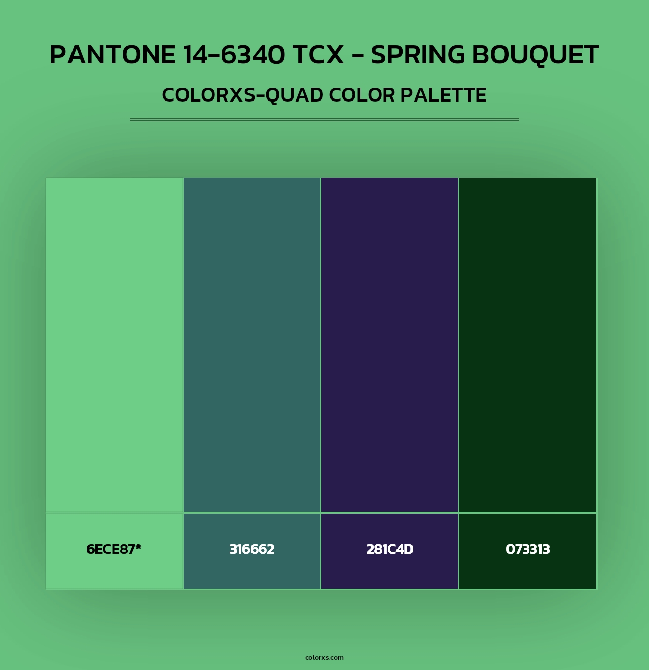 PANTONE 14-6340 TCX - Spring Bouquet - Colorxs Quad Palette