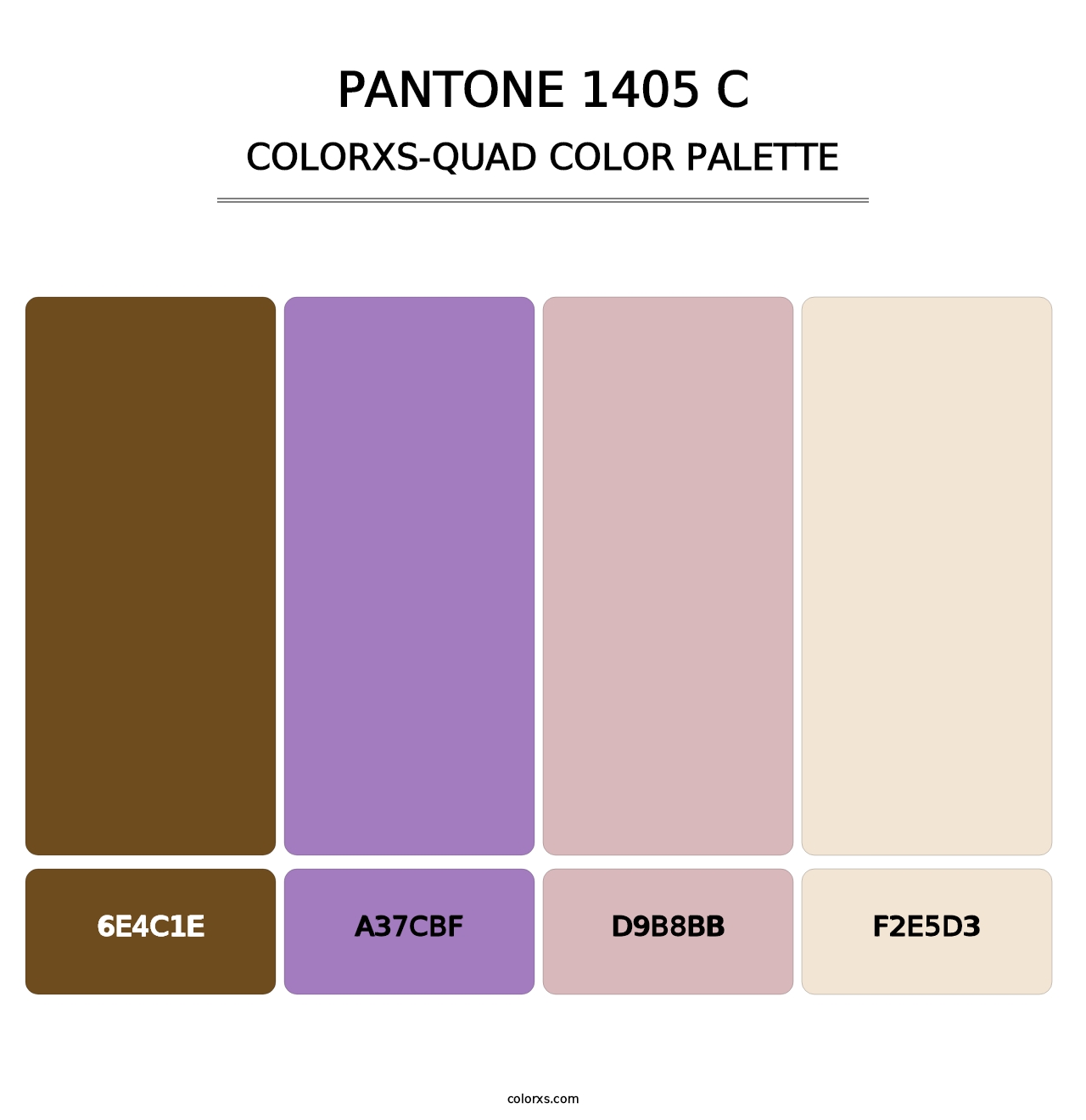 PANTONE 1405 C - Colorxs Quad Palette