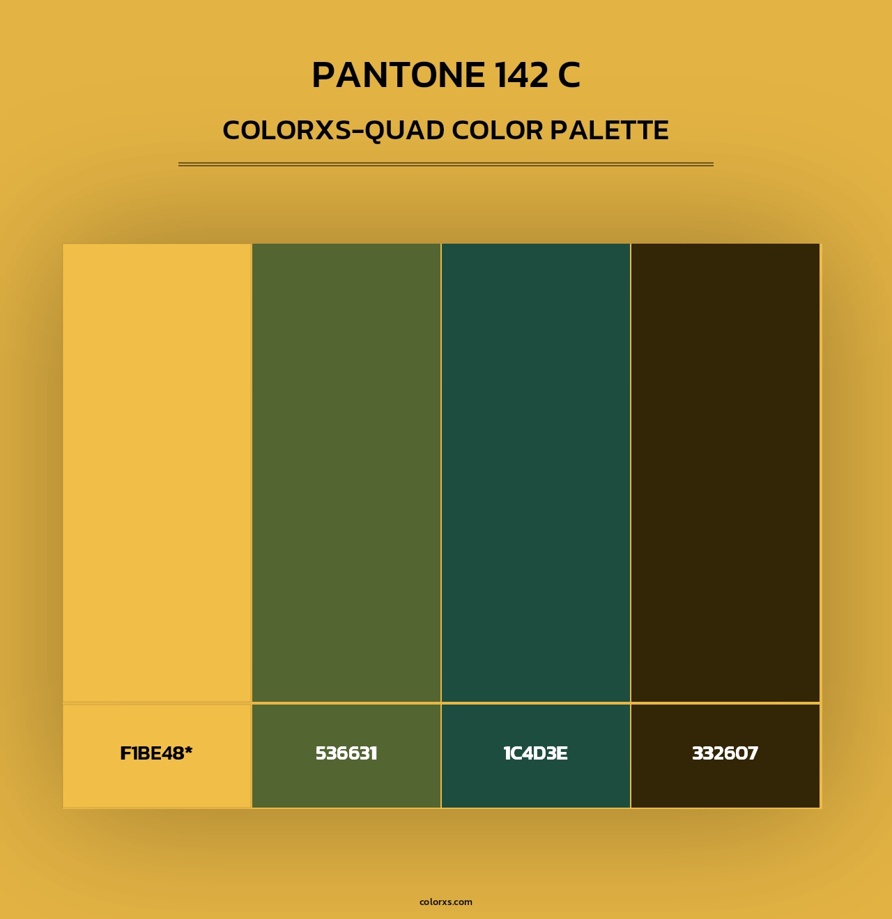 PANTONE 142 C - Colorxs Quad Palette
