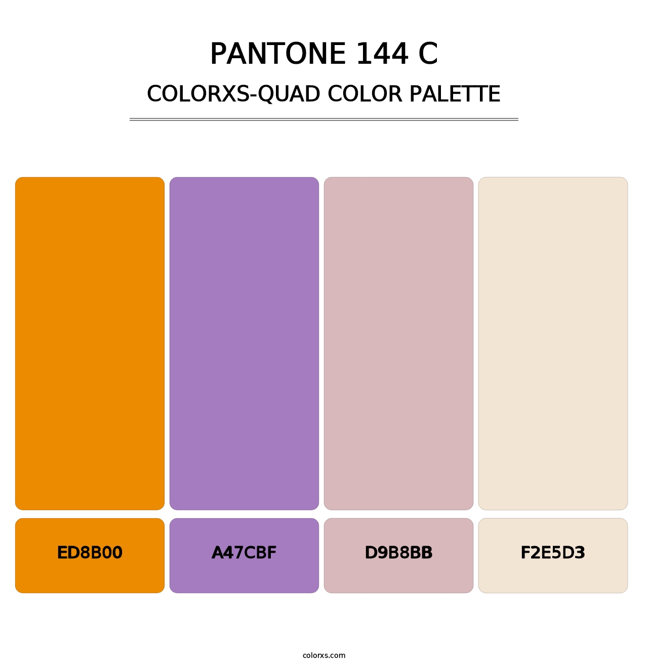PANTONE 144 C - Colorxs Quad Palette