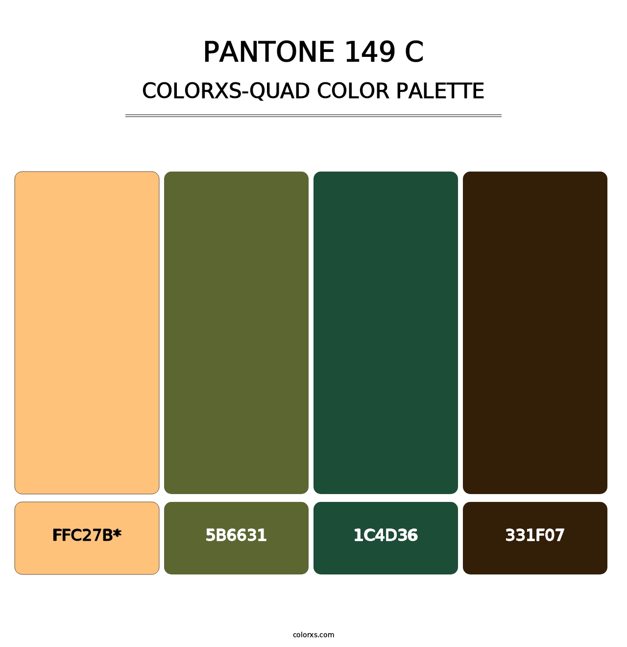 PANTONE 149 C - Colorxs Quad Palette