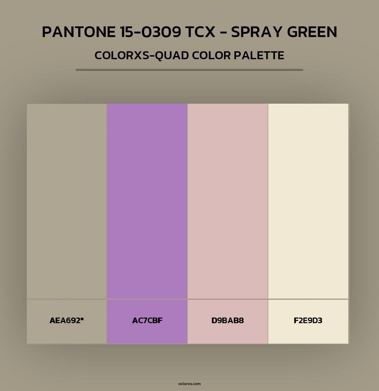PANTONE 15-0309 TCX - Spray Green - Colorxs Quad Palette