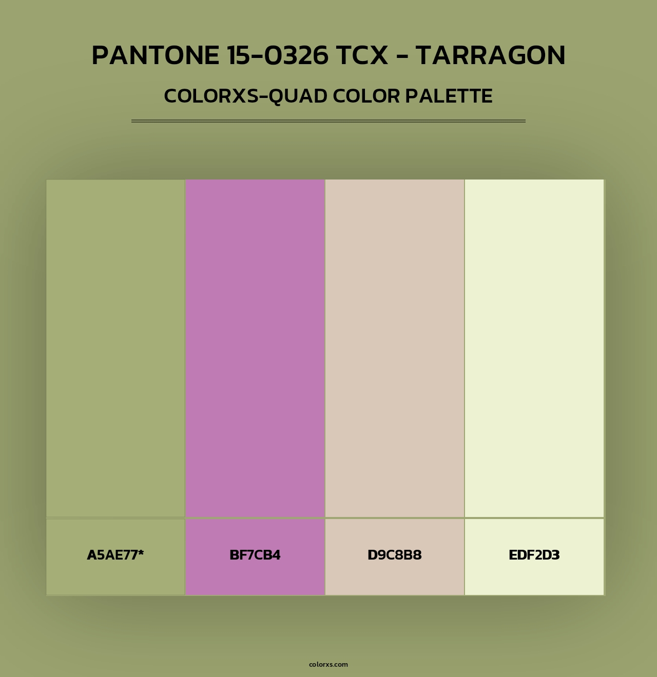 Pantone 15-0326 TCX - Tarragon - Colorxs Quad Palette