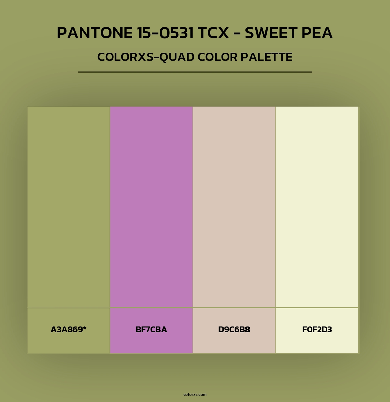PANTONE 15-0531 TCX - Sweet Pea - Colorxs Quad Palette