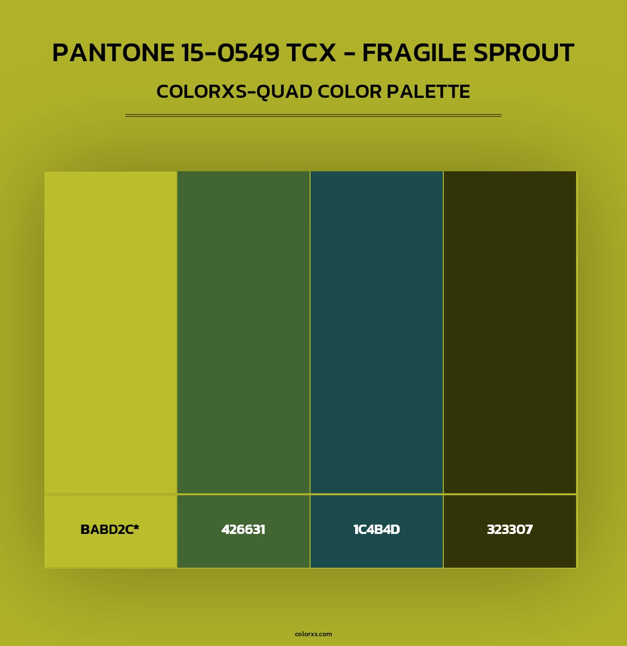 Pantone 15-0549 TCX - Fragile Sprout - Colorxs Quad Palette