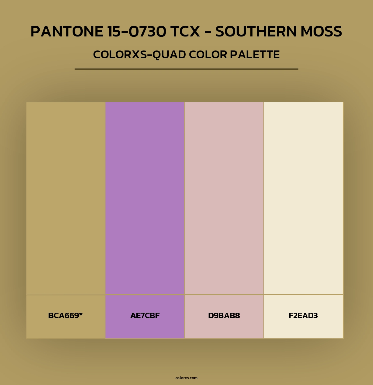 PANTONE 15-0730 TCX - Southern Moss - Colorxs Quad Palette