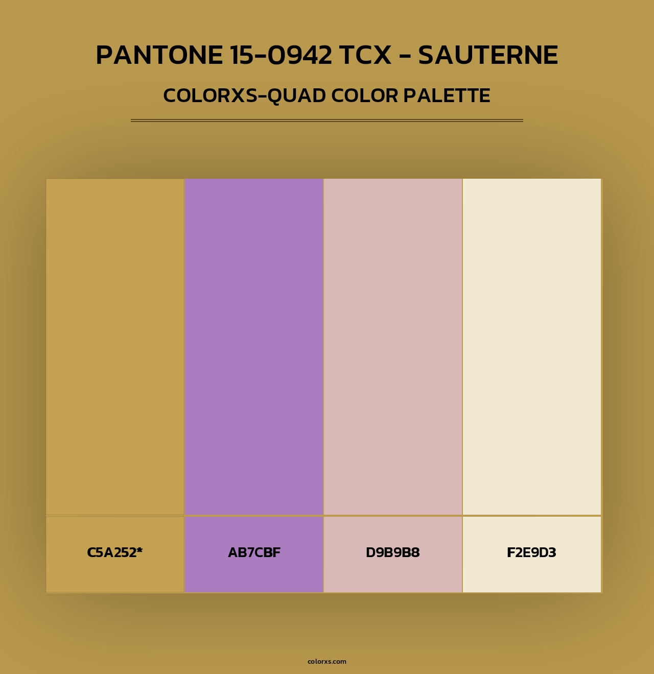Pantone 15-0942 TCX - Sauterne - Colorxs Quad Palette