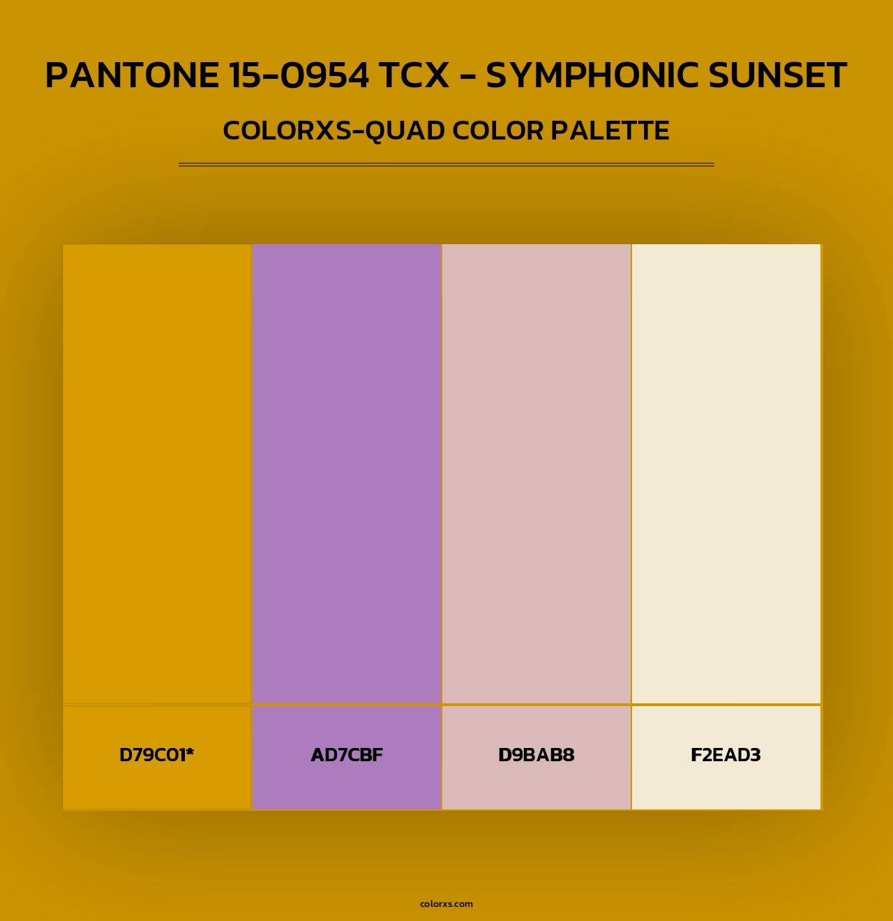 PANTONE 15-0954 TCX - Symphonic Sunset - Colorxs Quad Palette