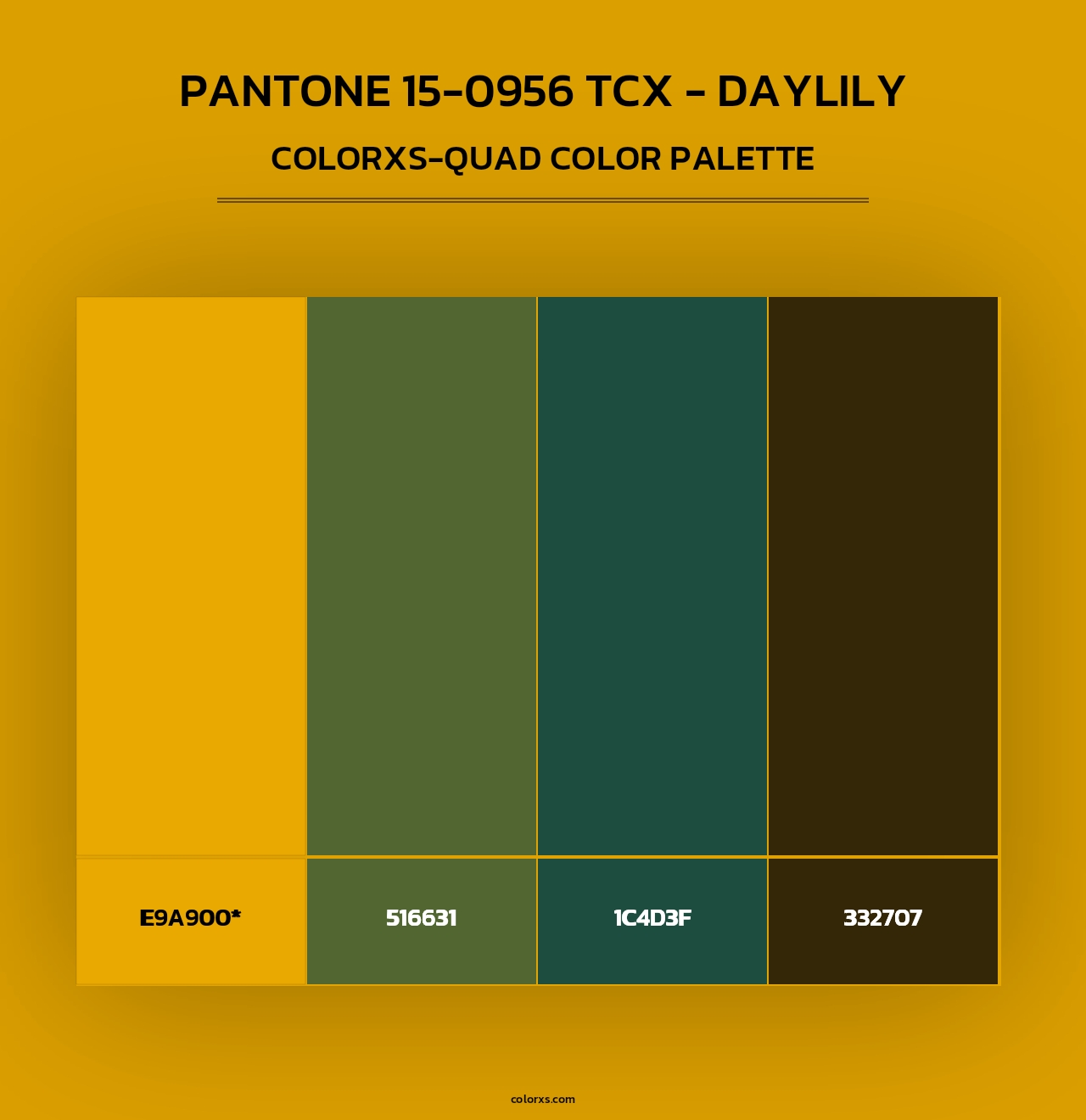 Pantone 15-0956 TCX - Daylily - Colorxs Quad Palette