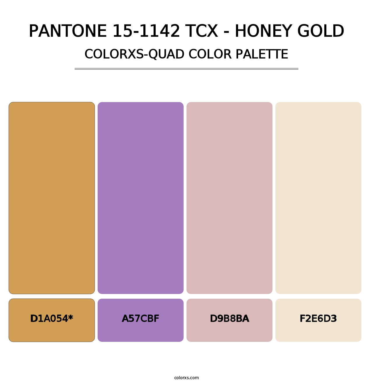 PANTONE 15-1142 TCX - Honey Gold - Colorxs Quad Palette