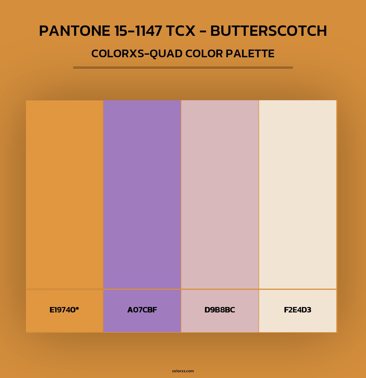 Pantone 15-1147 TCX - Butterscotch - Colorxs Quad Palette