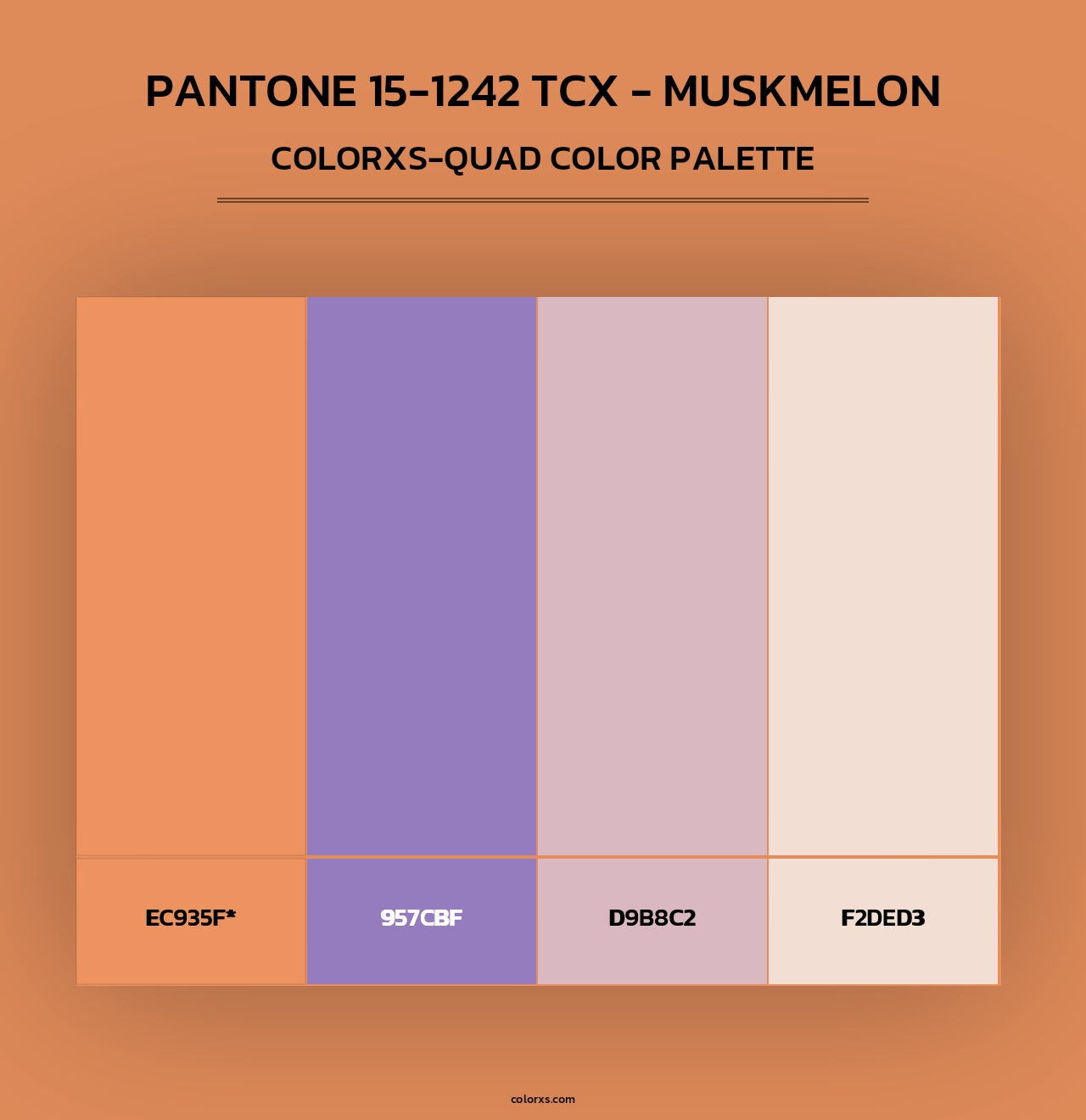 Pantone 15-1242 TCX - Muskmelon - Colorxs Quad Palette