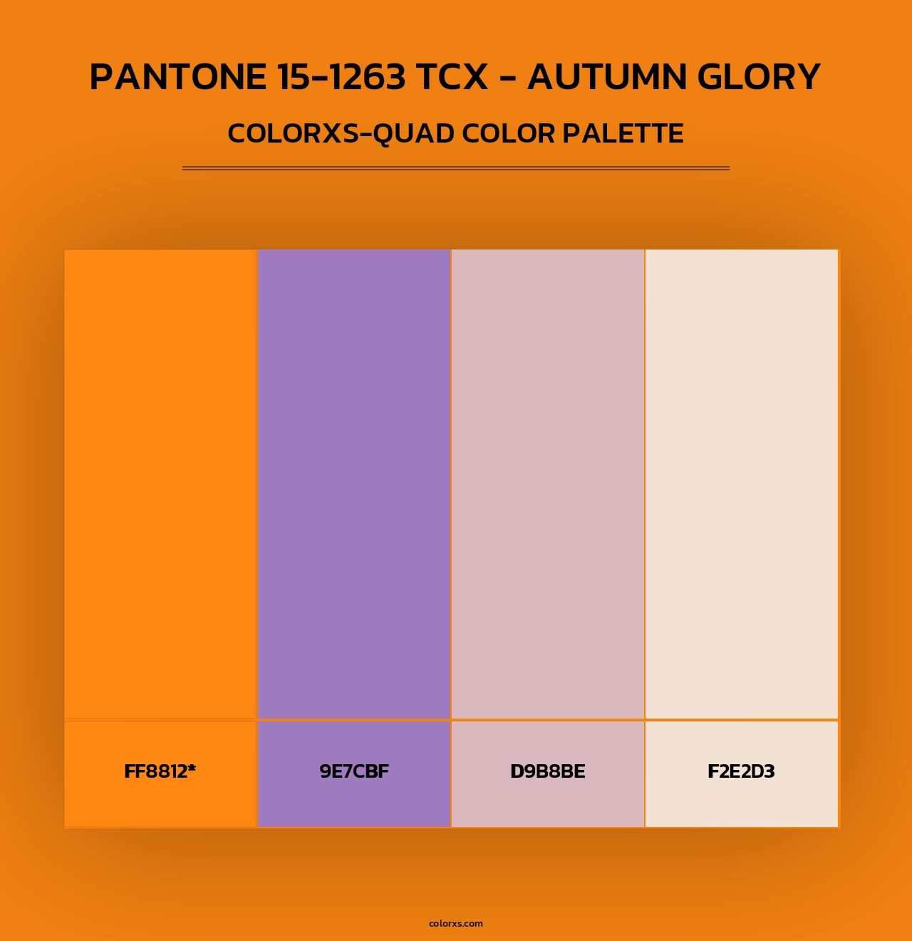 PANTONE 15-1263 TCX - Autumn Glory - Colorxs Quad Palette