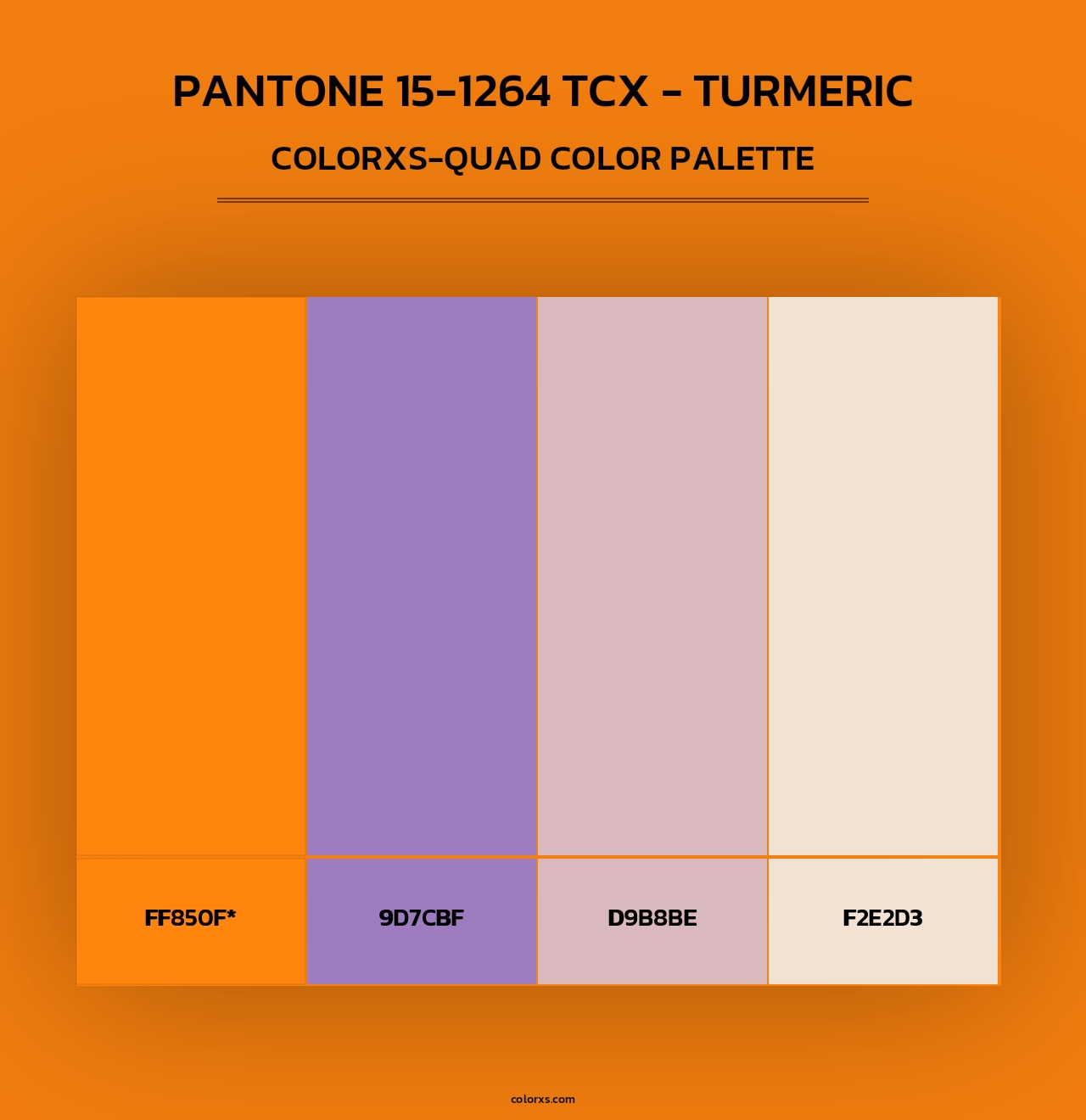 PANTONE 15-1264 TCX - Turmeric - Colorxs Quad Palette