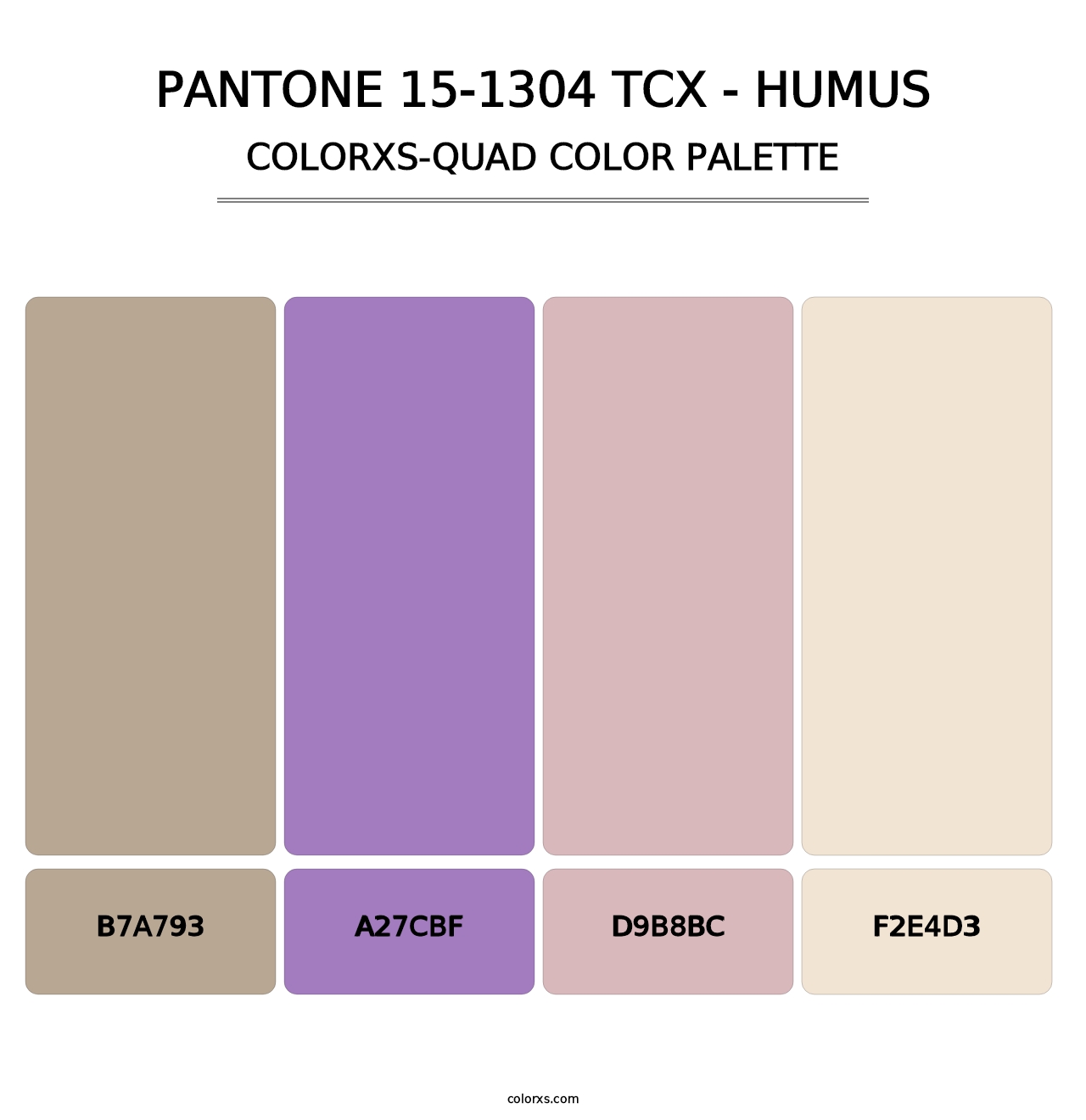 PANTONE 15-1304 TCX - Humus - Colorxs Quad Palette