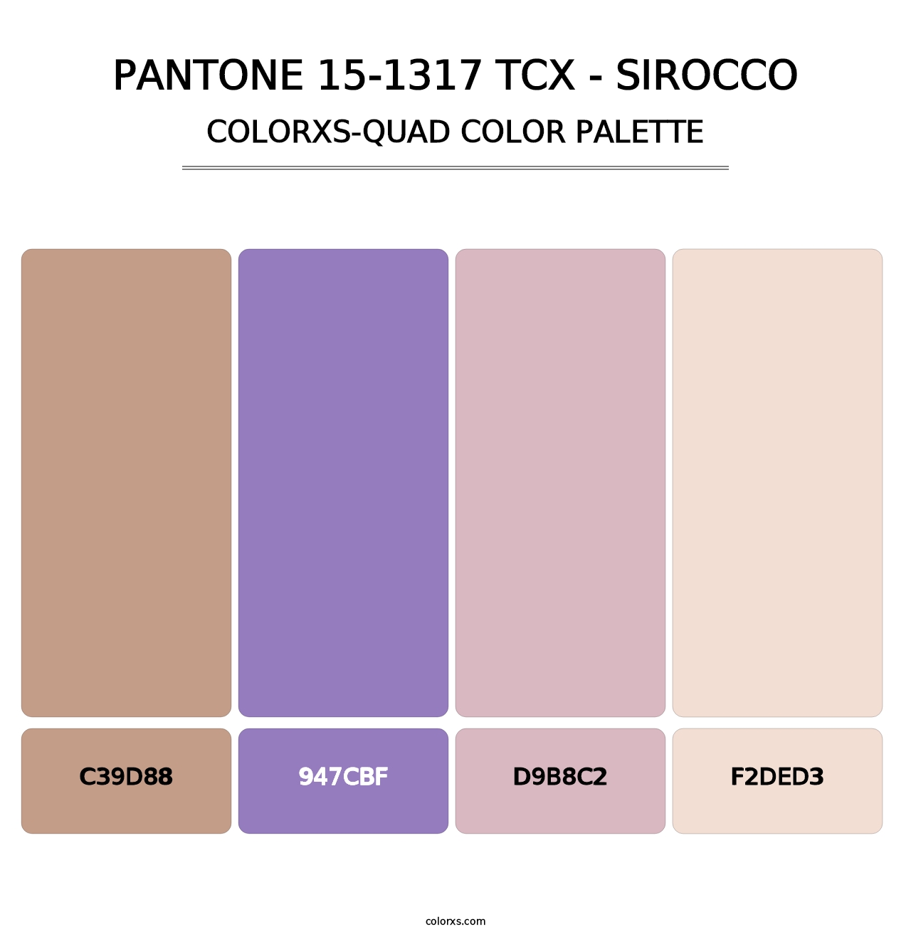 PANTONE 15-1317 TCX - Sirocco - Colorxs Quad Palette