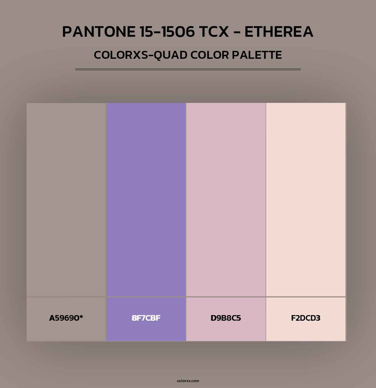 PANTONE 15-1506 TCX - Etherea - Colorxs Quad Palette