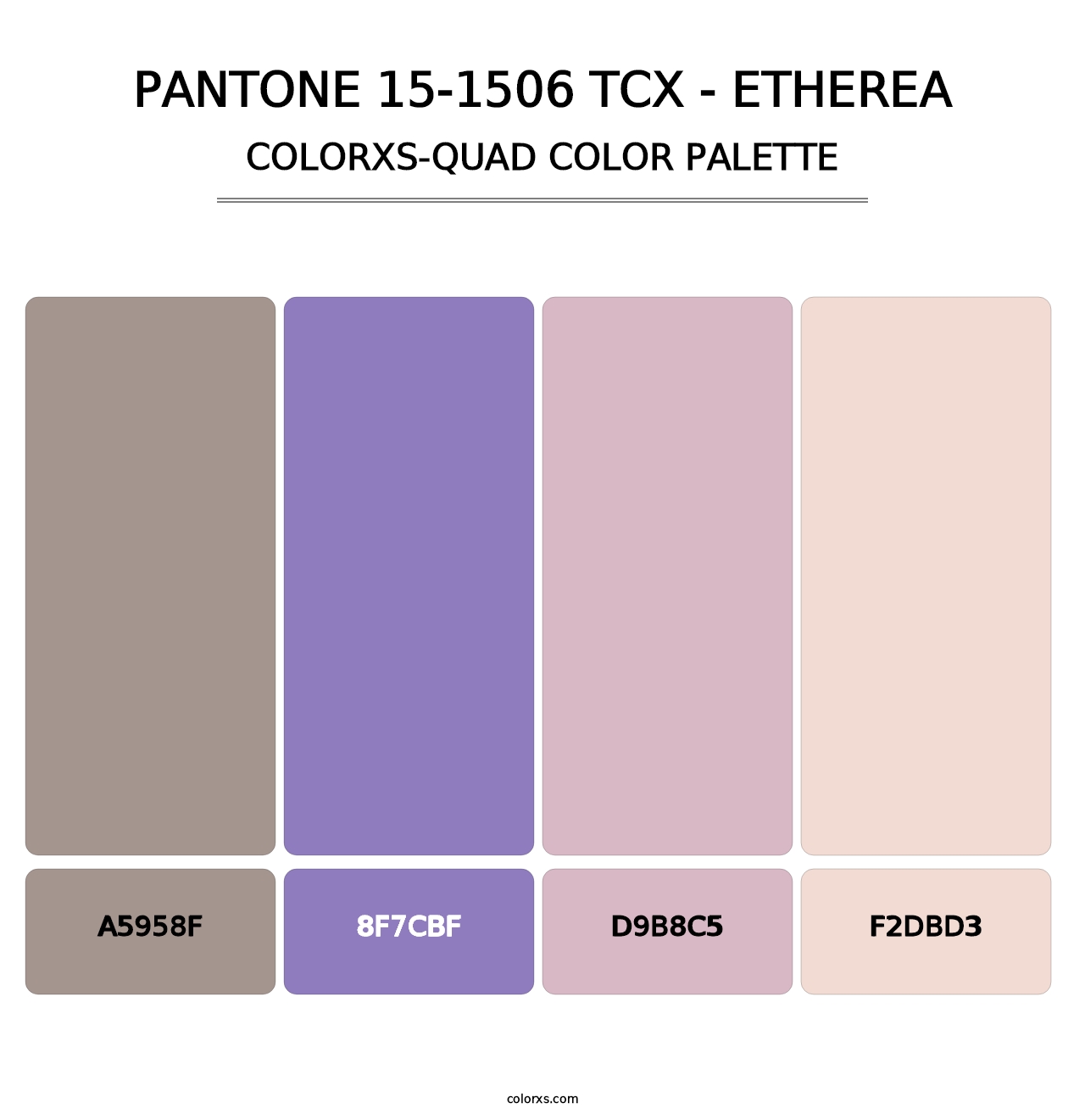 PANTONE 15-1506 TCX - Etherea - Colorxs Quad Palette