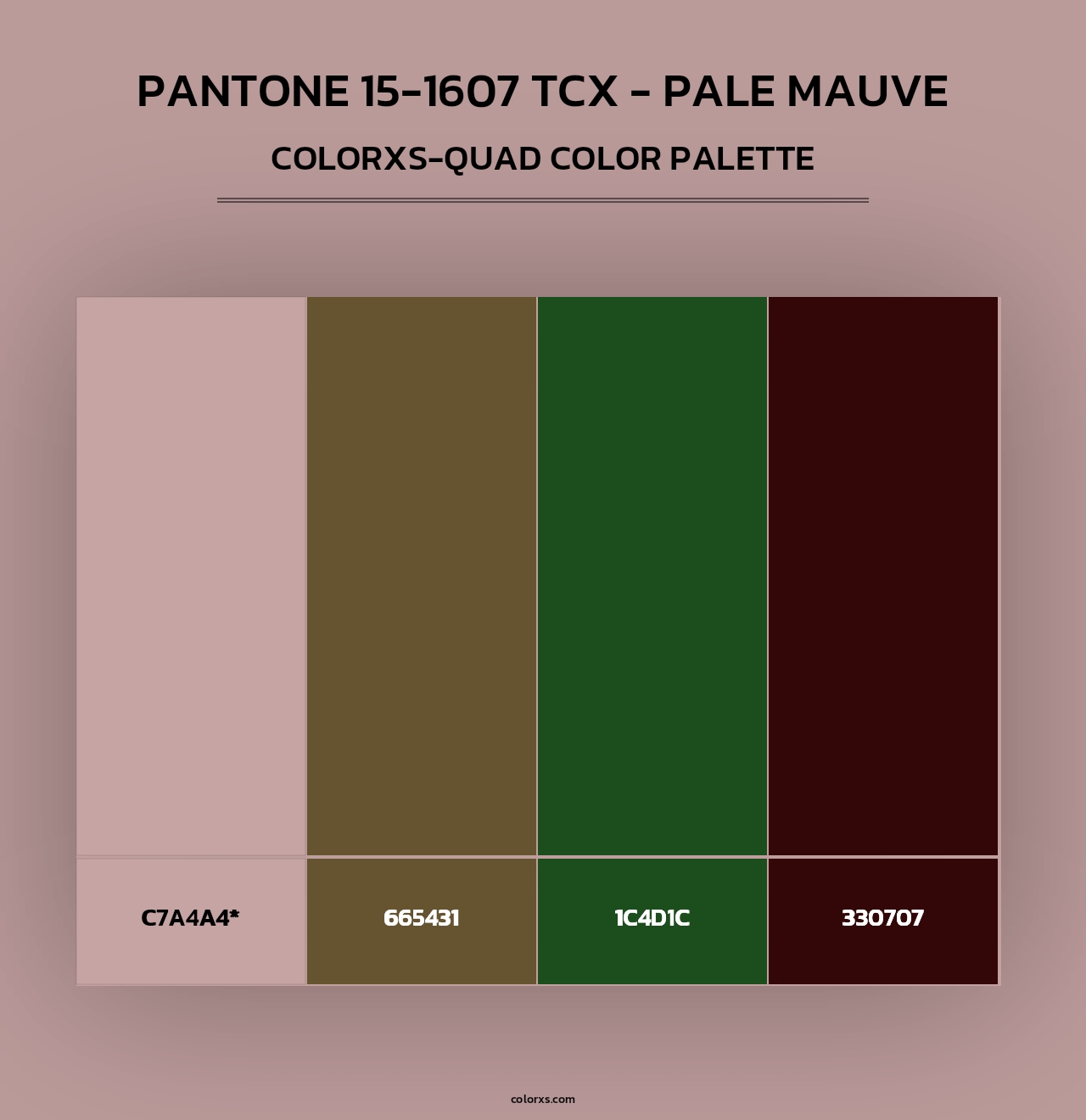 PANTONE 15-1607 TCX - Pale Mauve - Colorxs Quad Palette