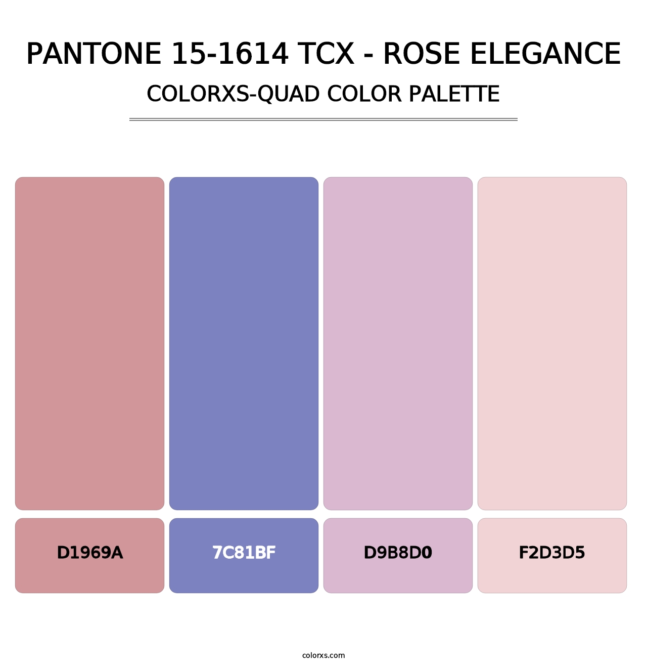 PANTONE 15-1614 TCX - Rose Elegance - Colorxs Quad Palette
