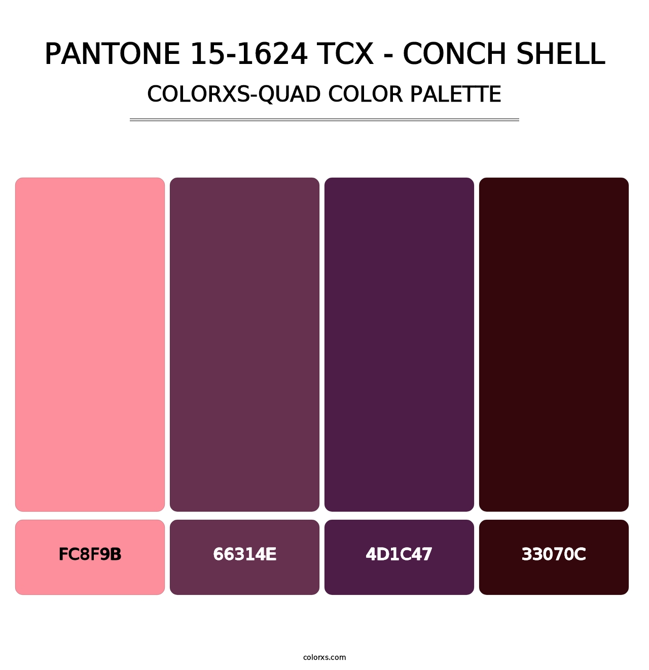 PANTONE 15-1624 TCX - Conch Shell - Colorxs Quad Palette