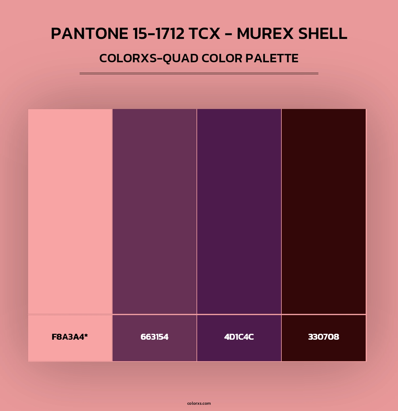 PANTONE 15-1712 TCX - Murex Shell - Colorxs Quad Palette