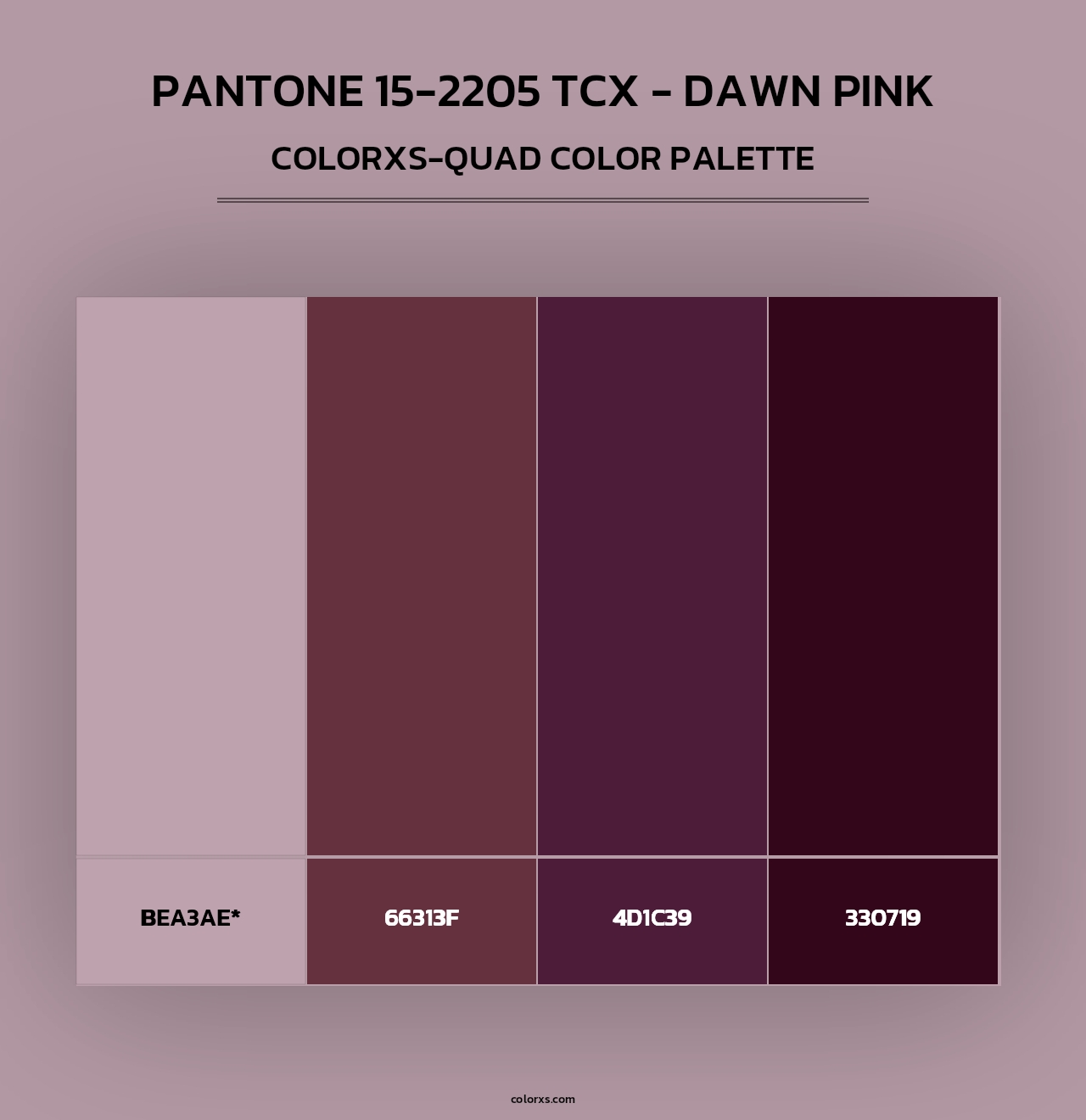 Pantone 15-2205 TCX - Dawn Pink - Colorxs Quad Palette