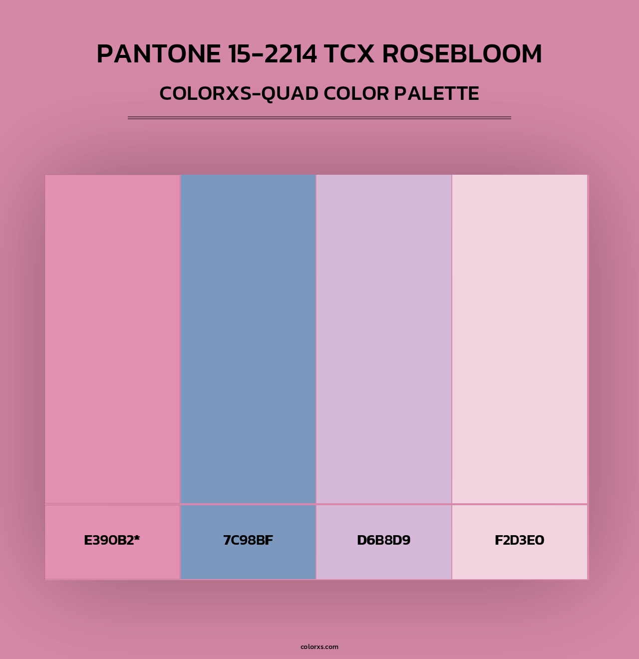 PANTONE 15-2214 TCX Rosebloom - Colorxs Quad Palette