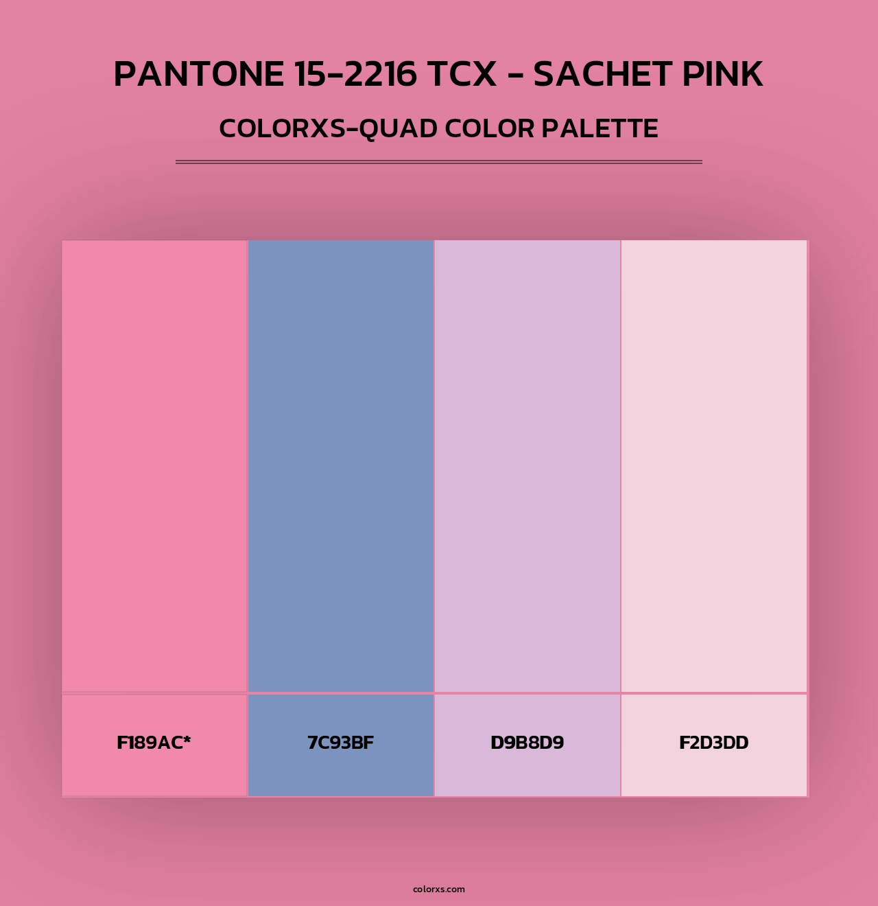 PANTONE 15-2216 TCX - Sachet Pink - Colorxs Quad Palette