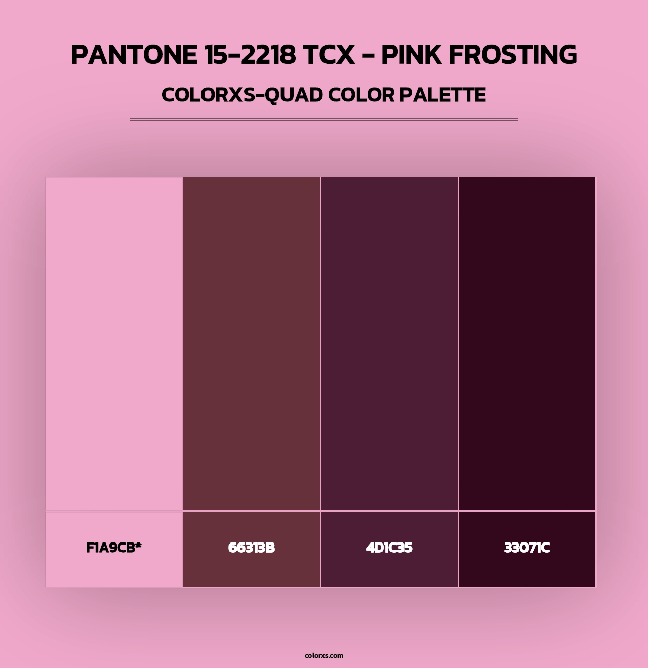 PANTONE 15-2218 TCX - Pink Frosting - Colorxs Quad Palette