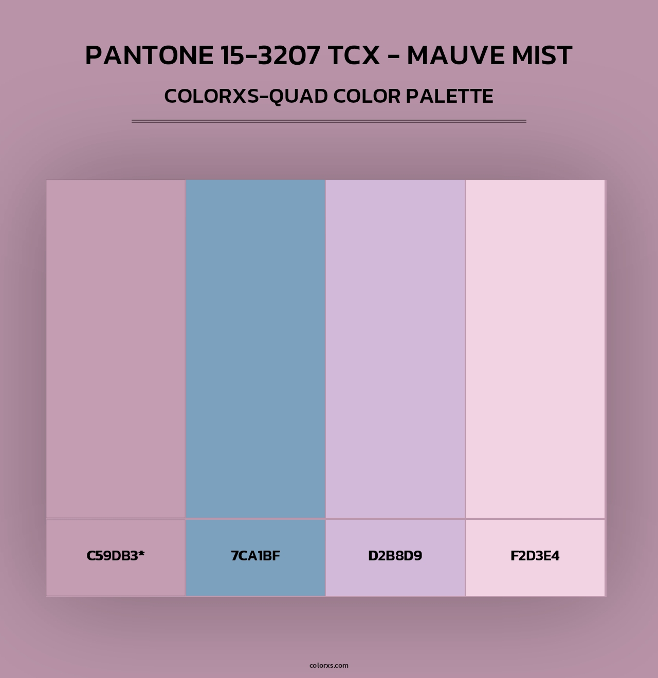 PANTONE 15-3207 TCX - Mauve Mist - Colorxs Quad Palette