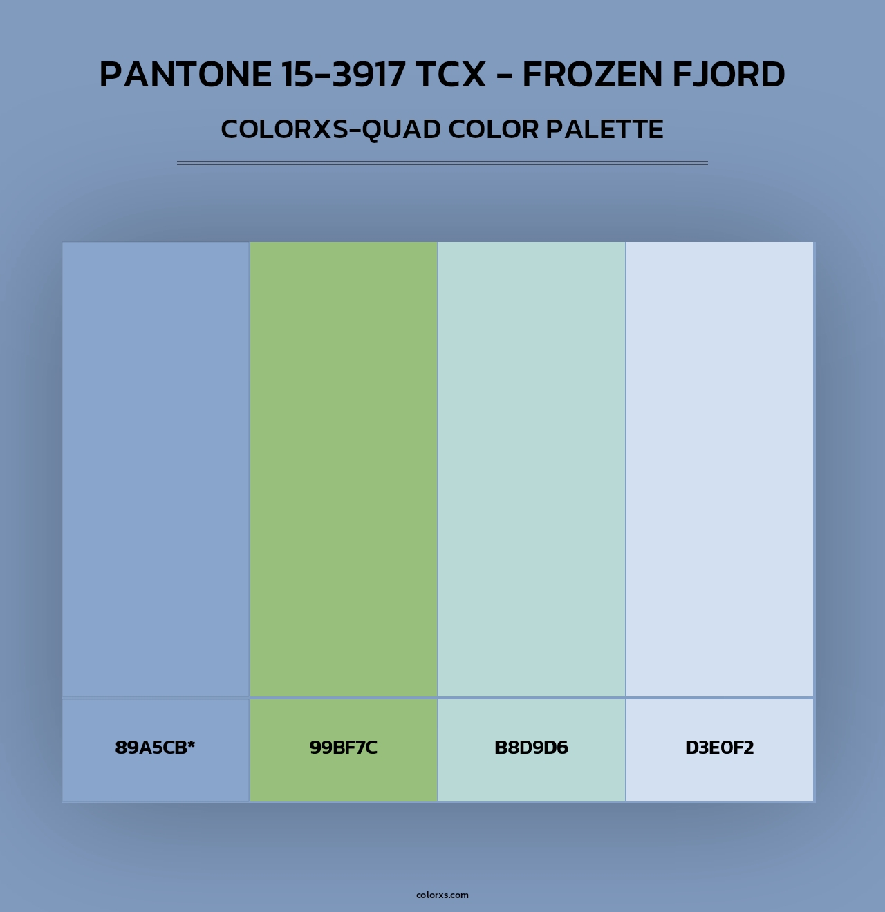 PANTONE 15-3917 TCX - Frozen Fjord - Colorxs Quad Palette