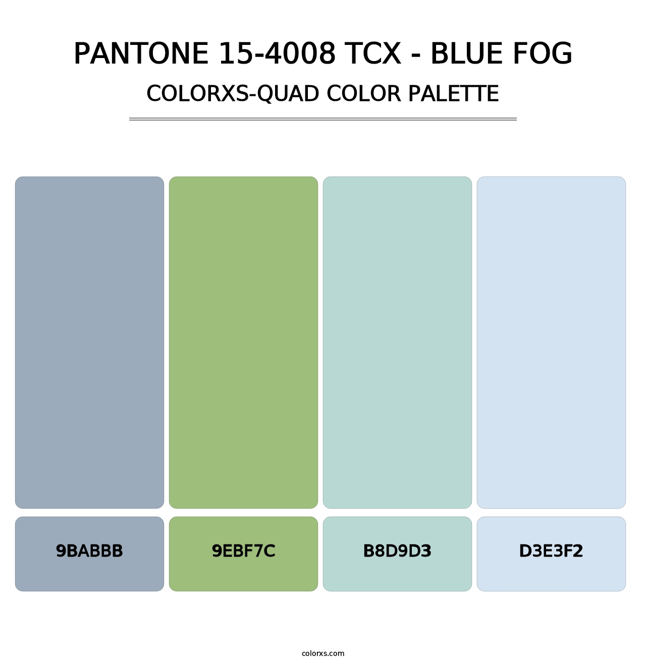 PANTONE 15-4008 TCX - Blue Fog - Colorxs Quad Palette