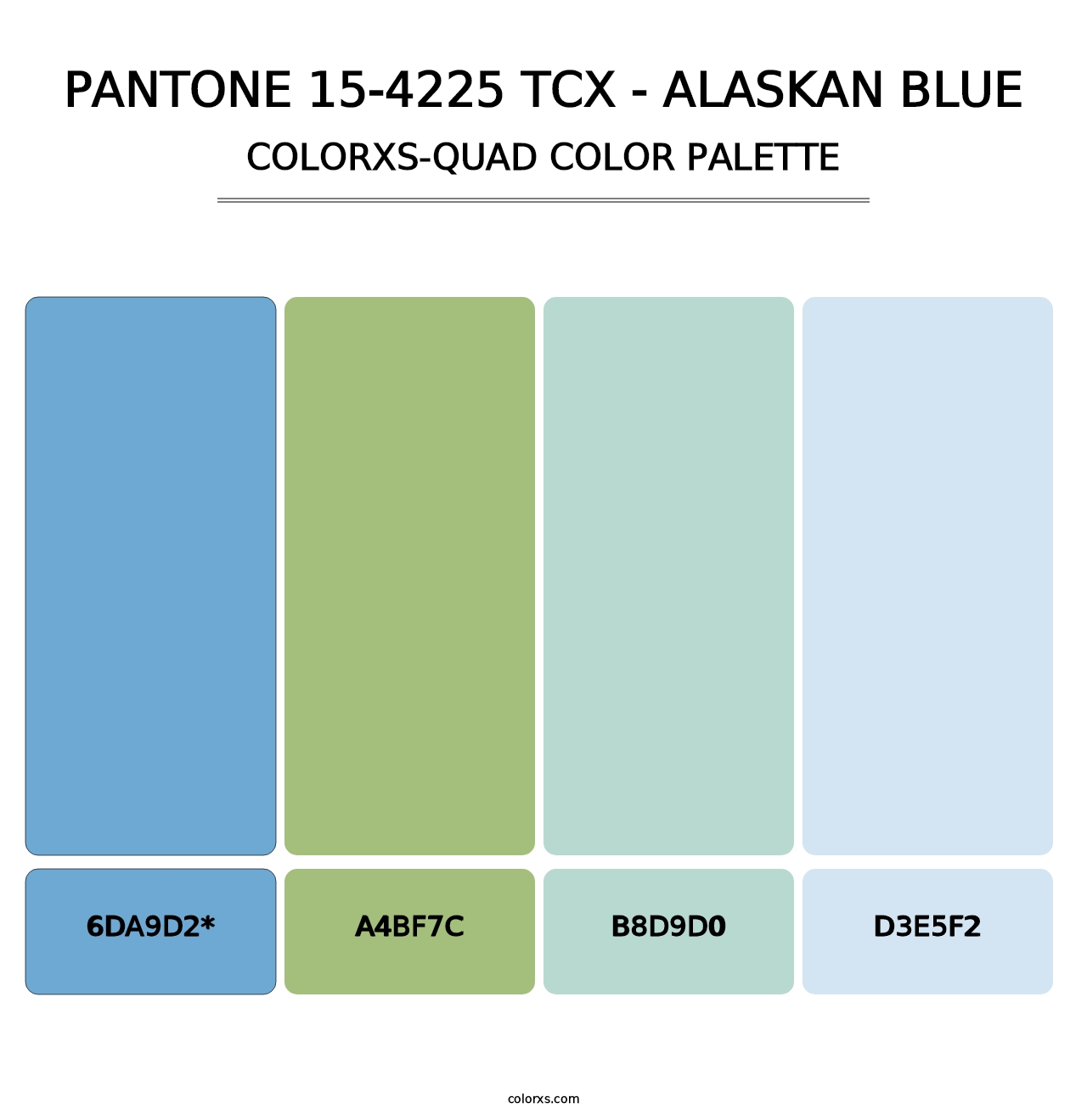 PANTONE 15-4225 TCX - Alaskan Blue - Colorxs Quad Palette