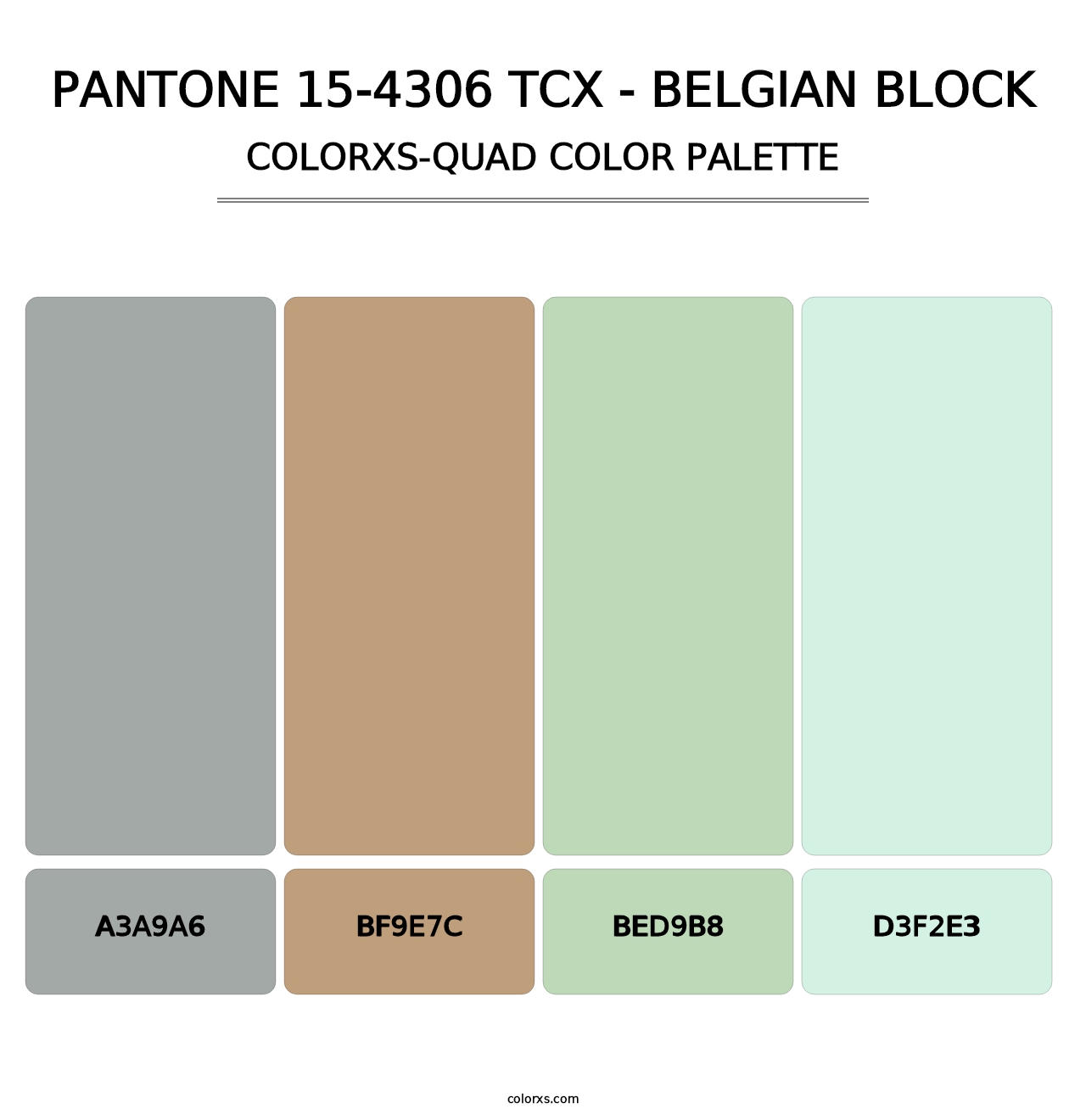 PANTONE 15-4306 TCX - Belgian Block - Colorxs Quad Palette