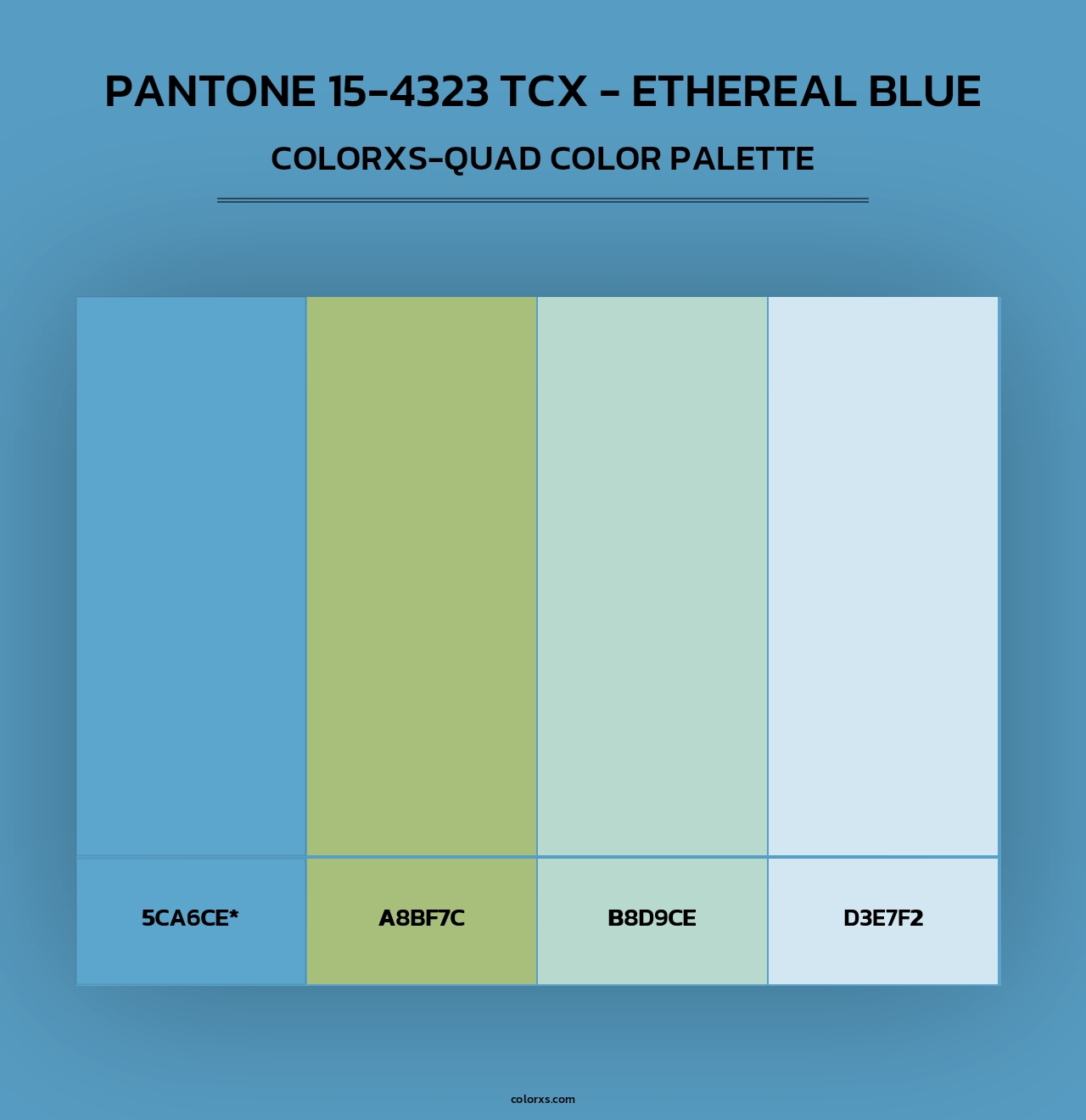 PANTONE 15-4323 TCX - Ethereal Blue - Colorxs Quad Palette