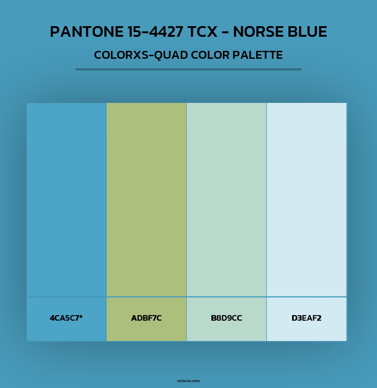 PANTONE 15-4427 TCX - Norse Blue - Colorxs Quad Palette
