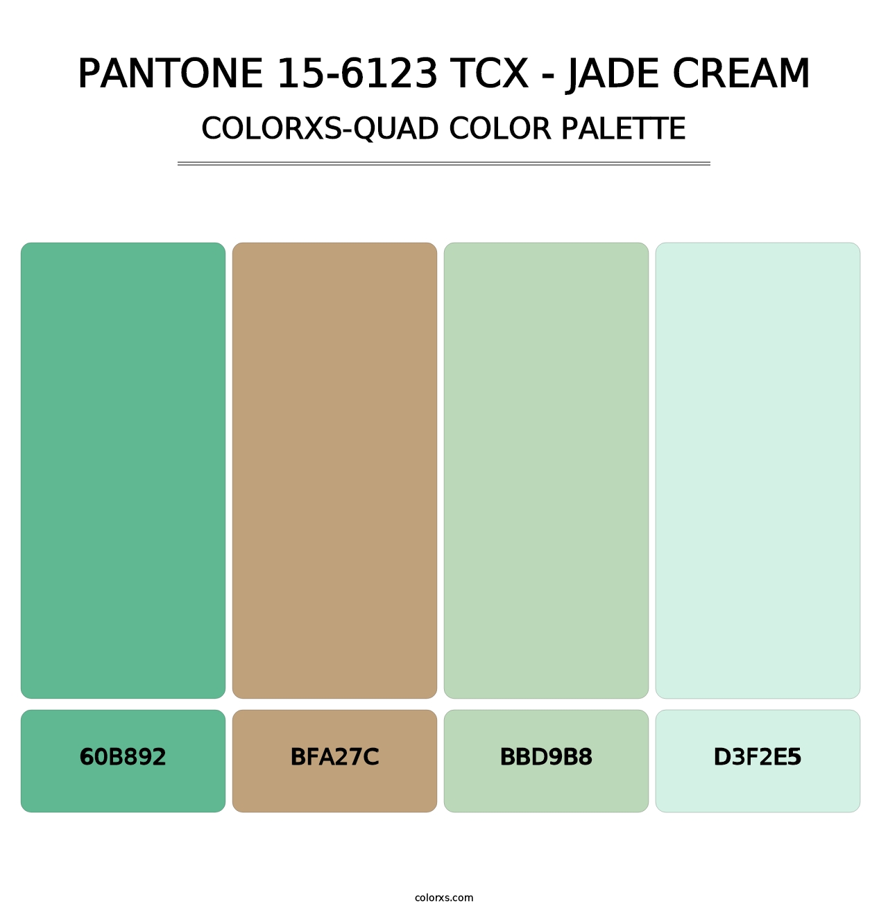 PANTONE 15-6123 TCX - Jade Cream - Colorxs Quad Palette