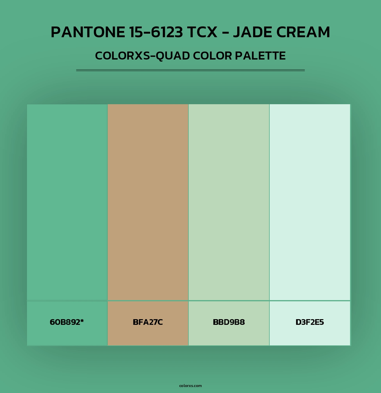 PANTONE 15-6123 TCX - Jade Cream - Colorxs Quad Palette