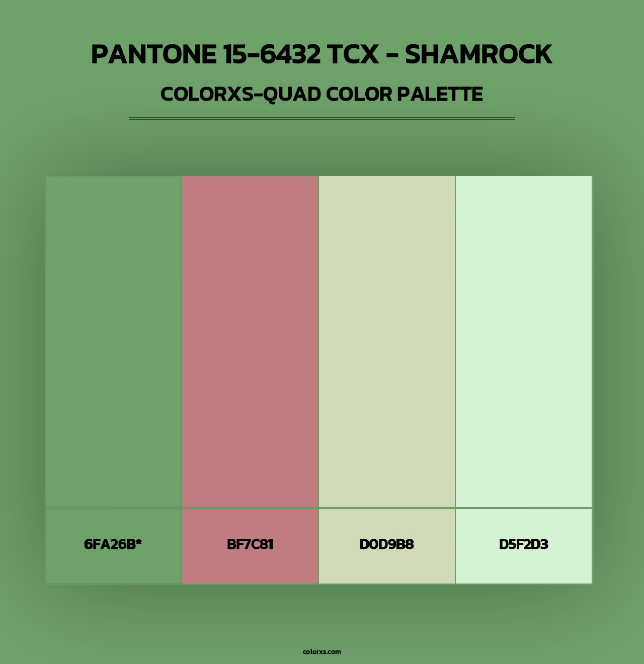 PANTONE 15-6432 TCX - Shamrock - Colorxs Quad Palette