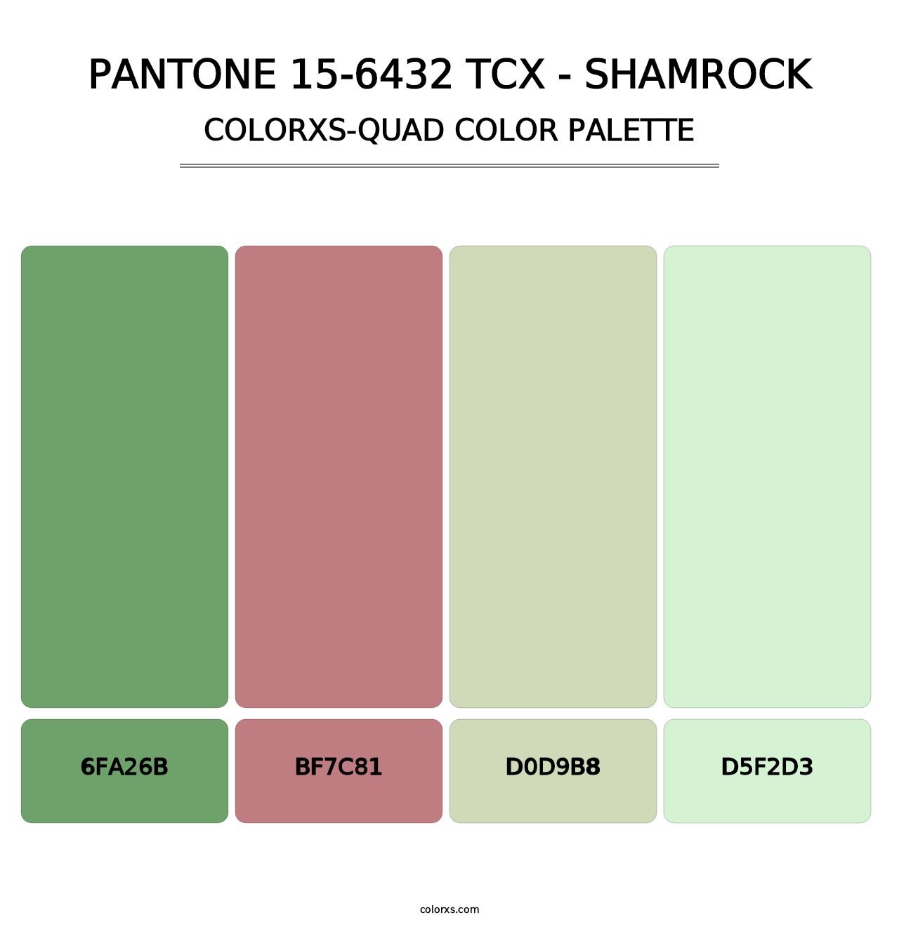 PANTONE 15-6432 TCX - Shamrock - Colorxs Quad Palette