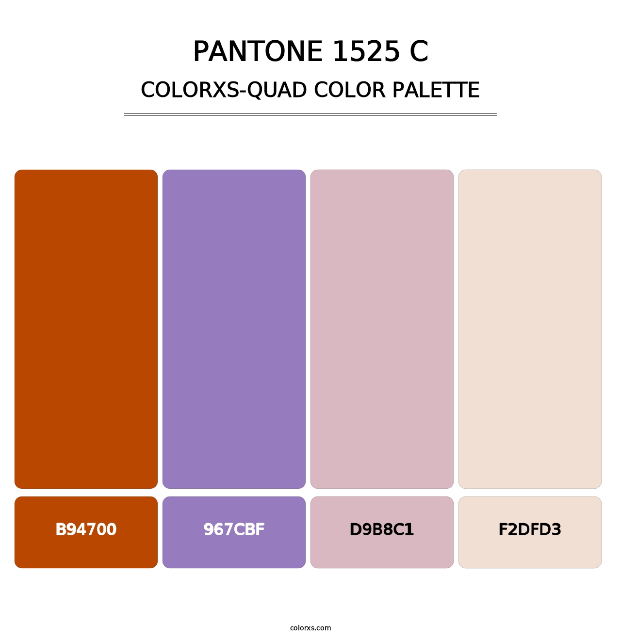 PANTONE 1525 C - Colorxs Quad Palette