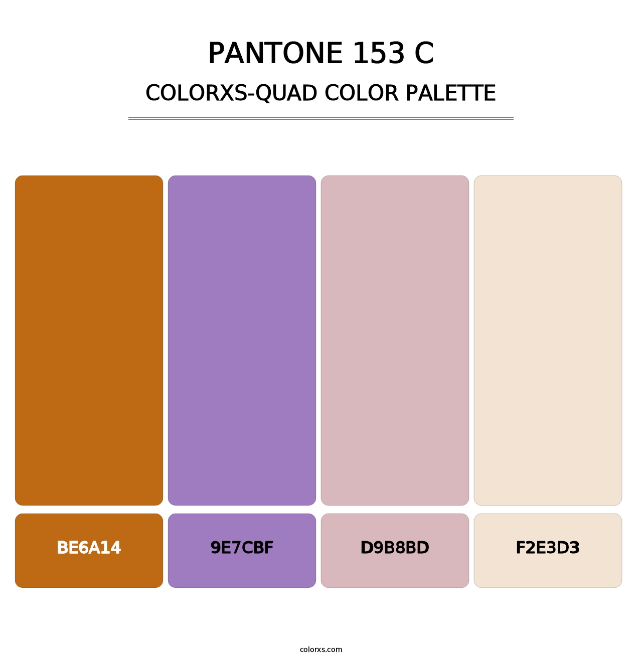 PANTONE 153 C - Colorxs Quad Palette