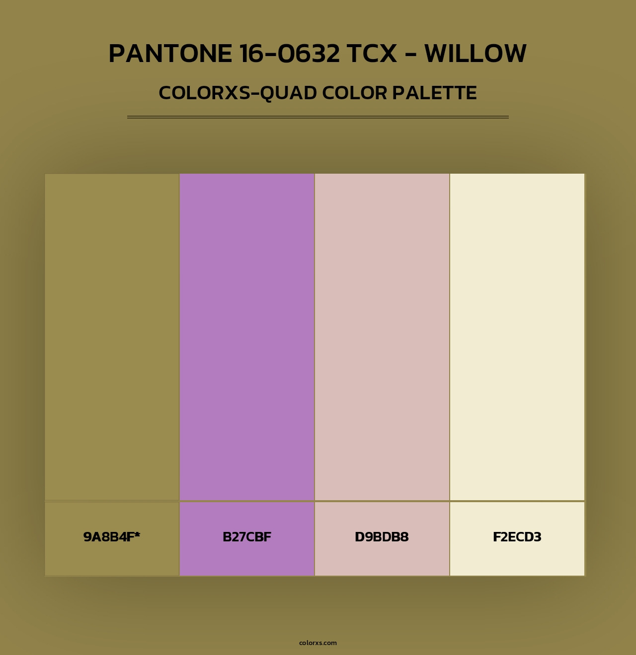 PANTONE 16-0632 TCX - Willow - Colorxs Quad Palette